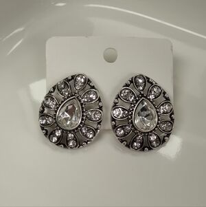 Elegant Silver Teardrop Earrings